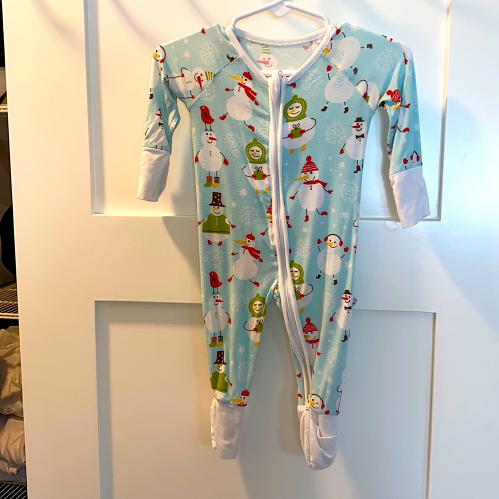 Little Sleepies Snowman Zippy NEWBORN